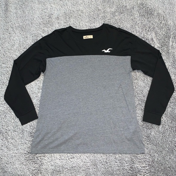 HOLLISTER - Women’s L Black & Grey Graphic Tee - Picture 1 of 3